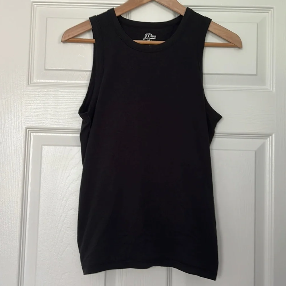 J. Crew Tie-Back Tank Top Black Small